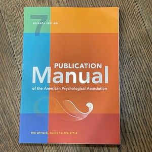 Publication Manual of the American Psychological Association 7th Ed